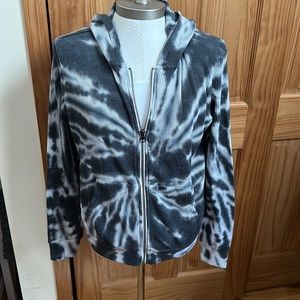 R D STYLE TYE DYE ZIPPER  HOODED SWEATSHIRT XS NWT
